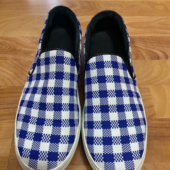 Celine Cobalt Canvas Slip On Sneakers Shoes - Picture 3 of 15